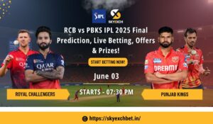 Read more about the article RCB vs PBKS IPL 2025 Final Prediction, Live Betting, Offers & Prizes