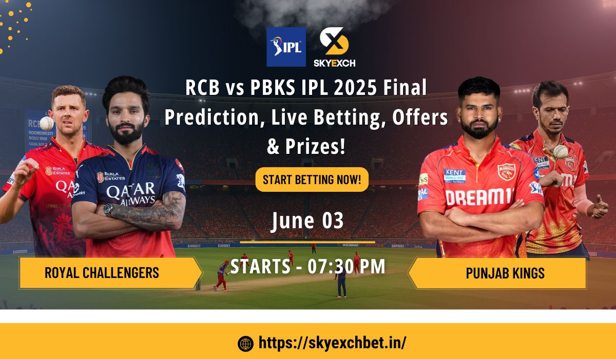 You are currently viewing RCB vs PBKS IPL 2025 Final Prediction, Live Betting, Offers & Prizes